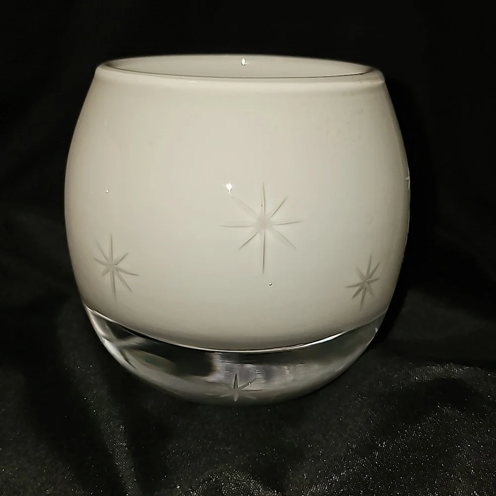 Crate and Barrel white votive holders